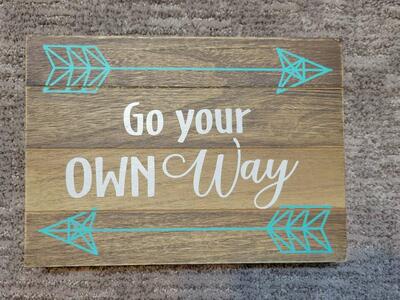 Wood decor sign with quote