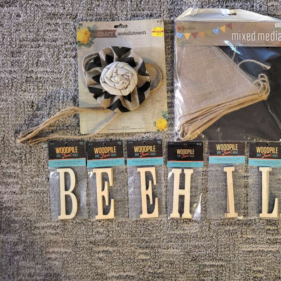 Various craft making supplies