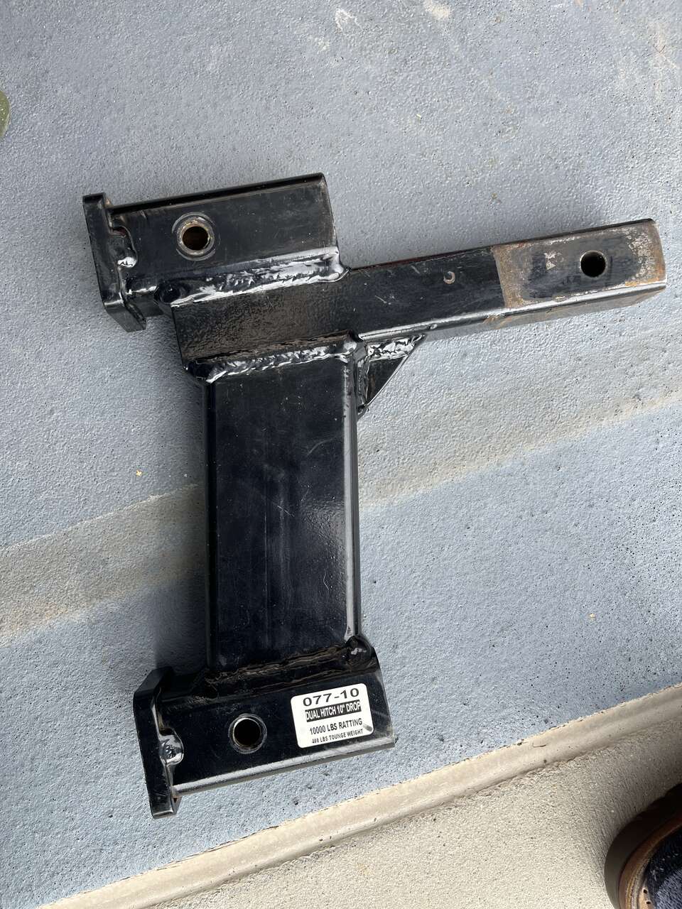 Roadmaster 077-10 dual hitch receiver with 10"drop and 2" rise and other trailer hitch receivers