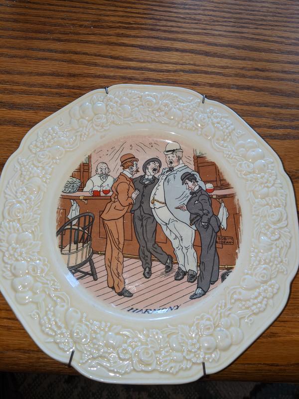 Crown Ducal Bar Scenes Plates *"