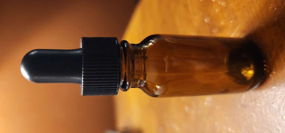 1oz Amber Glass Bottle with Black Dropper