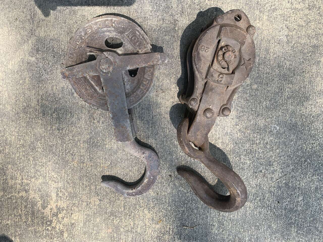 1900s Hand Forged Metal Pulleys