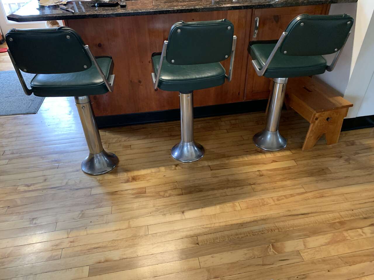 4 @ 1940-50s Vintage Diner Style Stools Swivel Heavy Duty