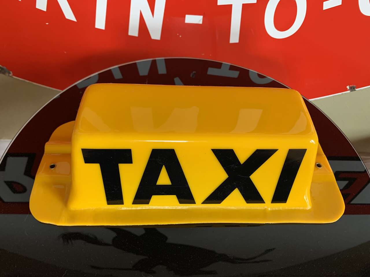 Authentic Vintage Taxi Roof Light & Advertising Pen