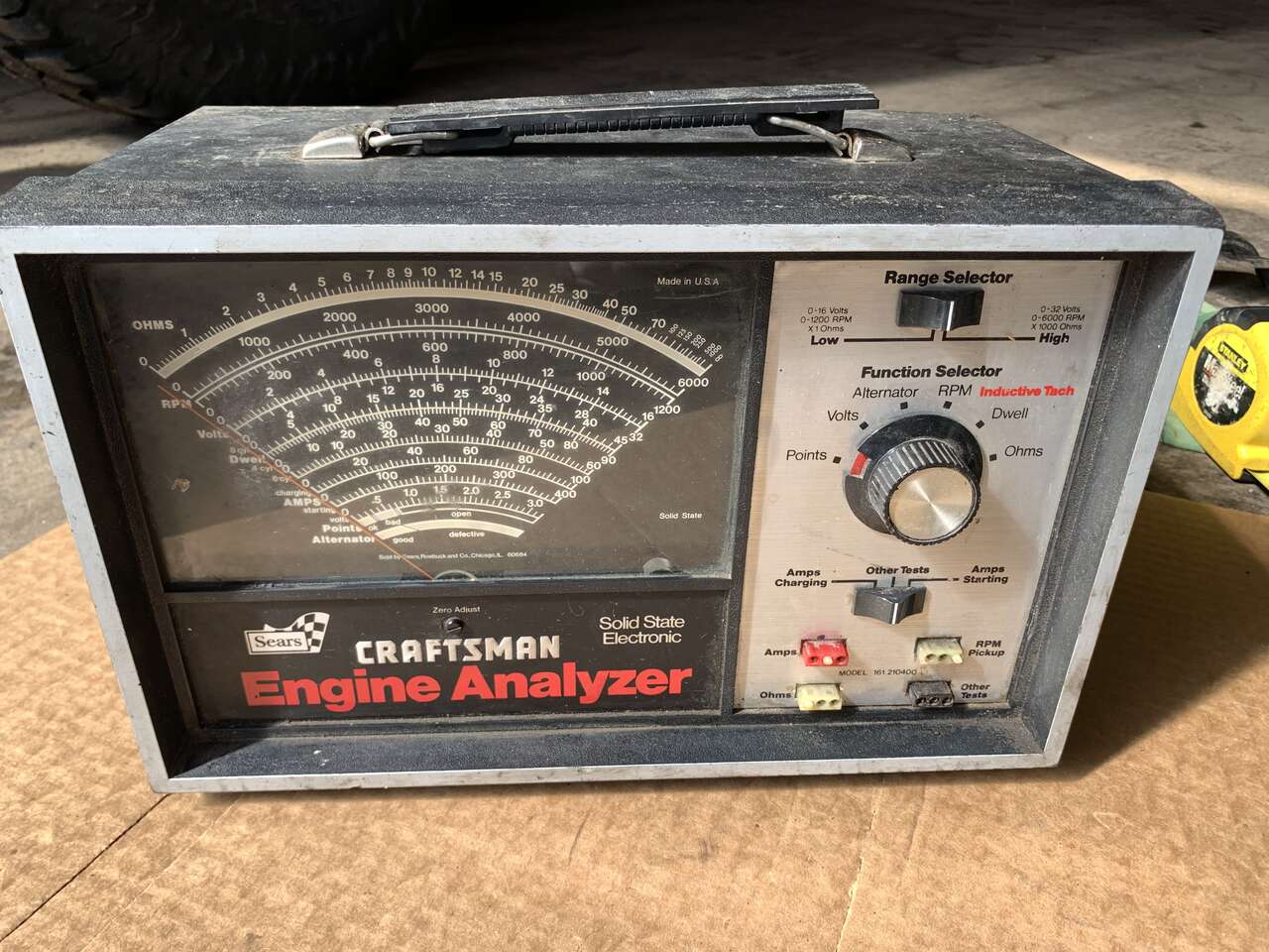 Vintage Sears Craftsman Engine Analyzer C@@L Man Cave Decoration