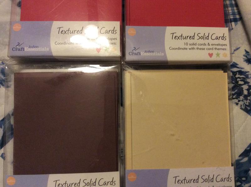 Blank Textured solid color cards and Envelopes