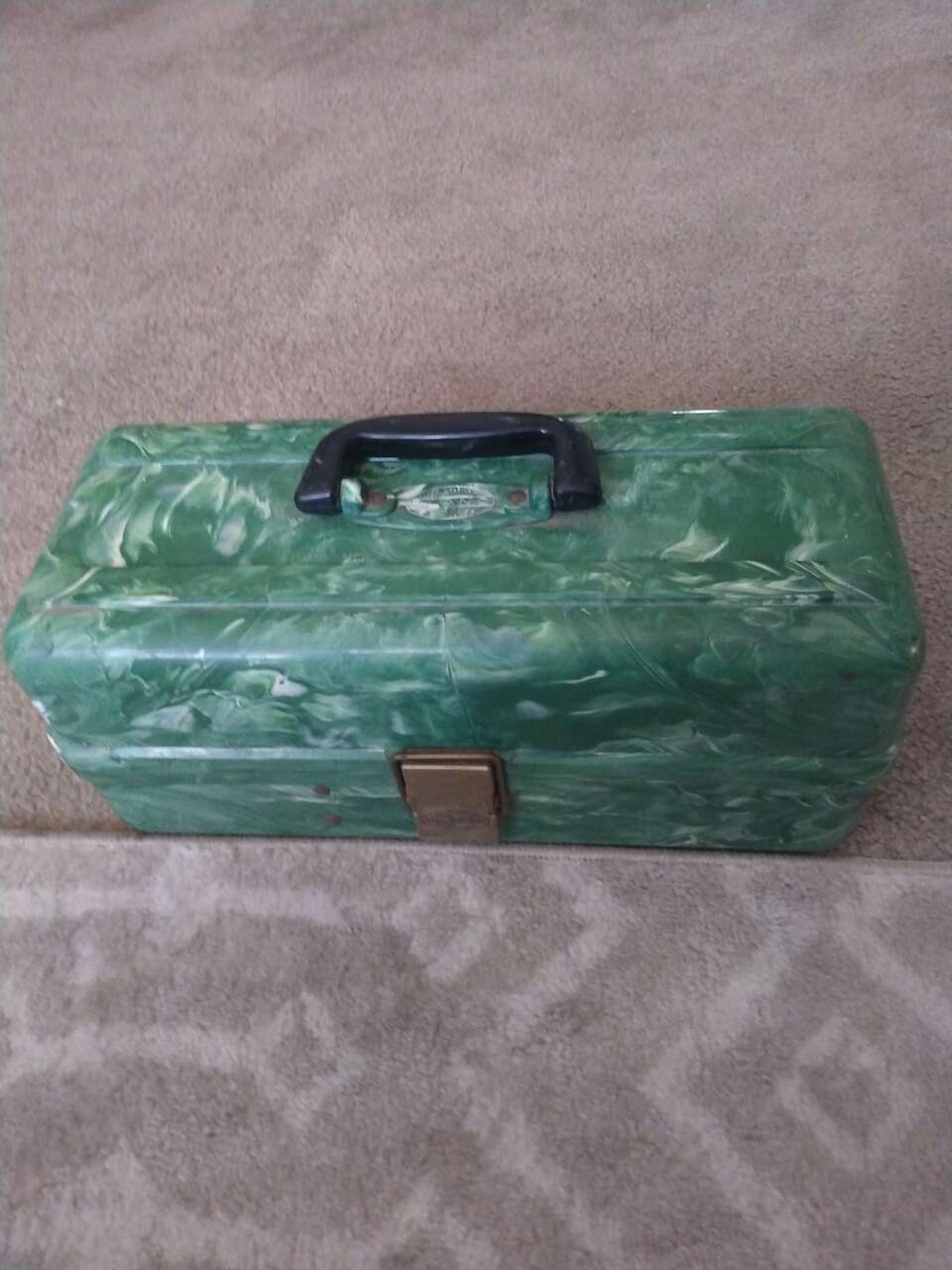 Old Plano tackle box and gear