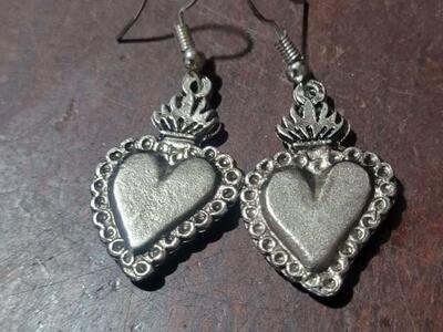 Sacred heart earrings