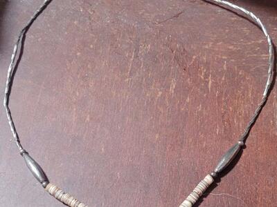 Shell and hemitite handmade necklace