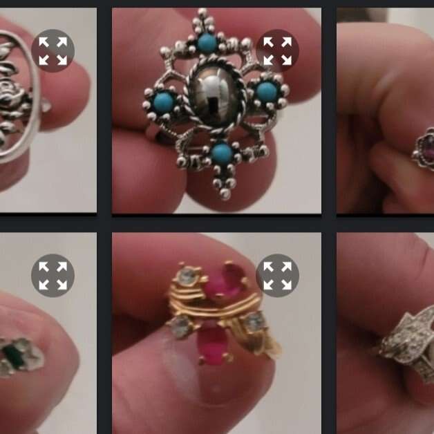 6 vintage avon rings