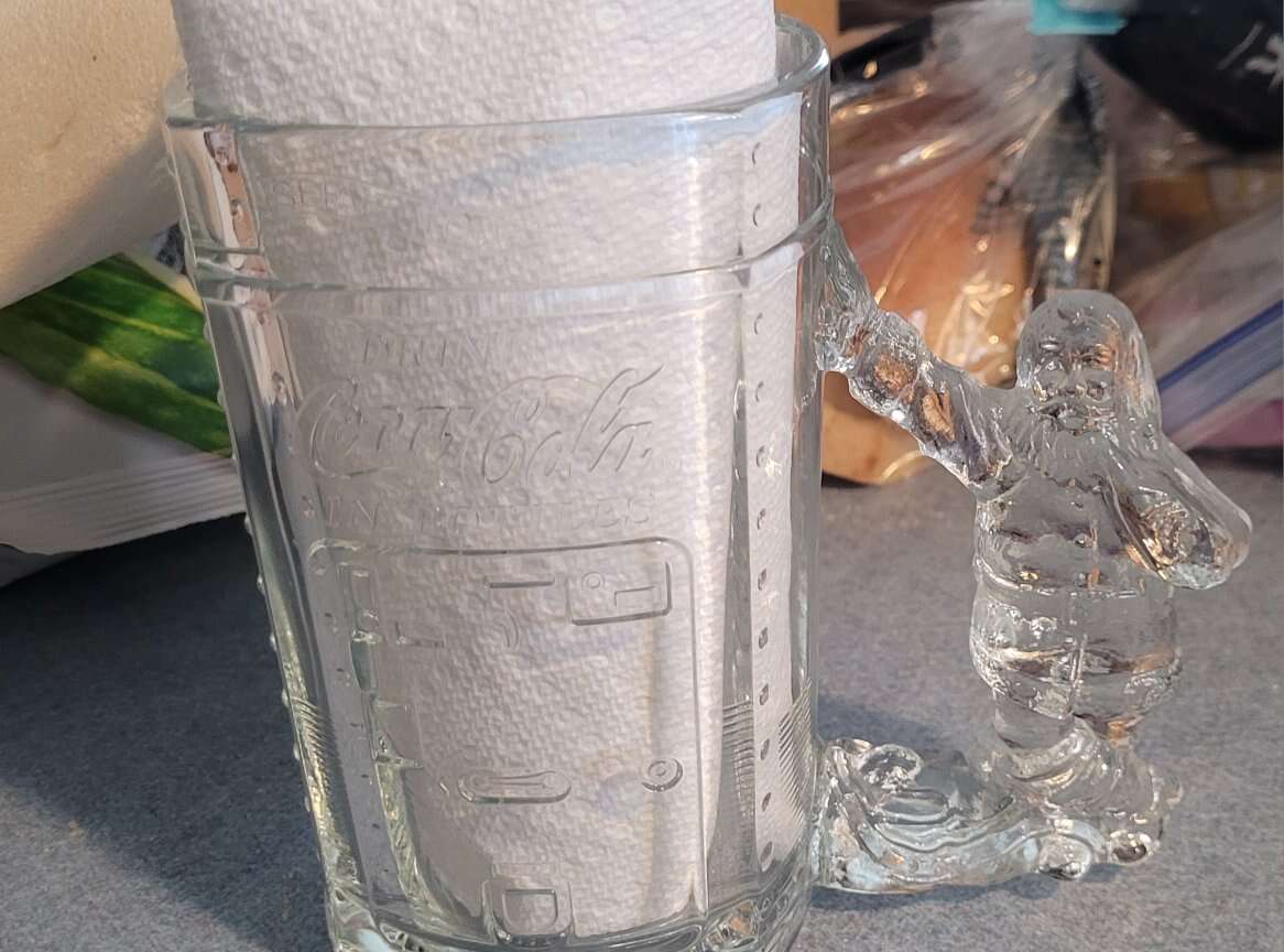 1990s vintage coke glass cup