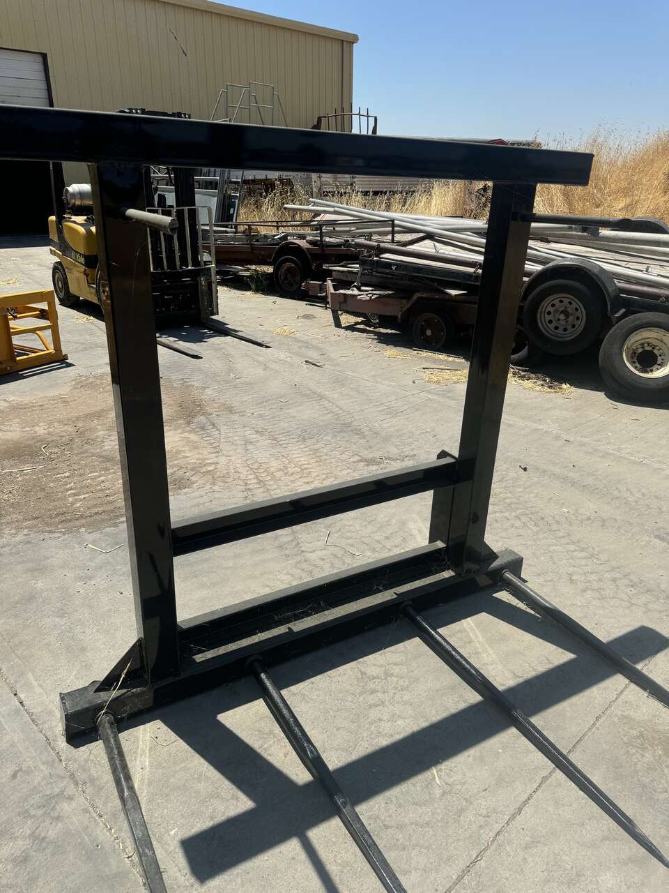 Skid steer bale forks.