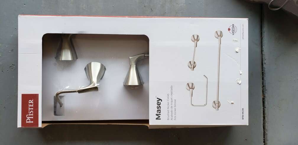 Pfister bathroom set nickel brush