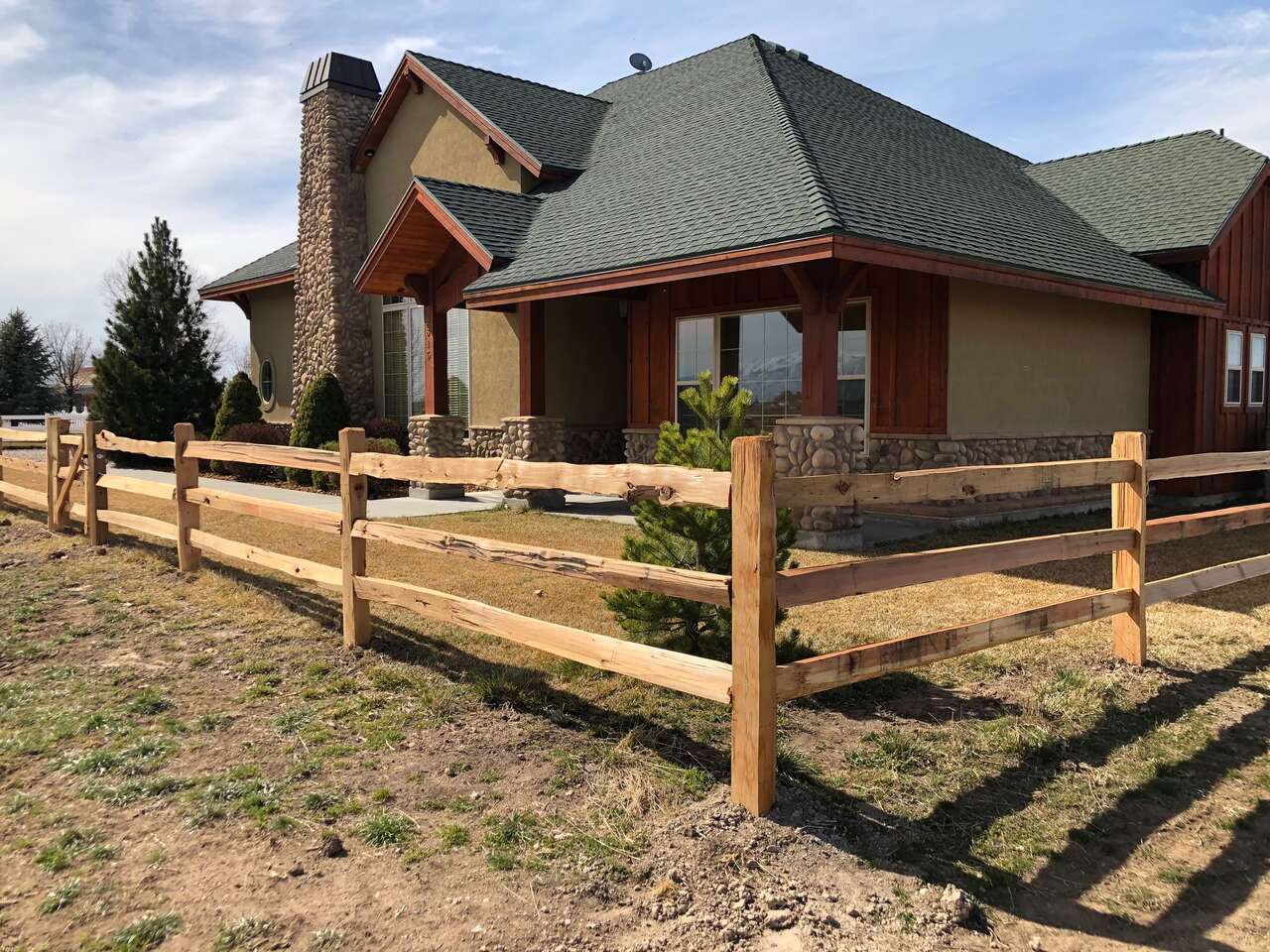 Split Rail Cedar Fence Installation