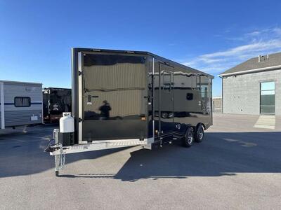 2024 Alcom SPRING BLOWOUT Elevation Tri-Sport Car Hauler 8.5x22 Heated Snow Trailer w/ Boot, Glove, Helmet and Gear Drying!