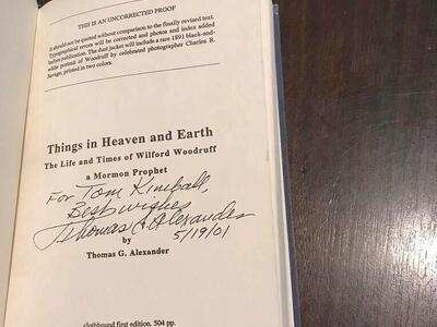 Signed Things In Heaven And Earth Alexander