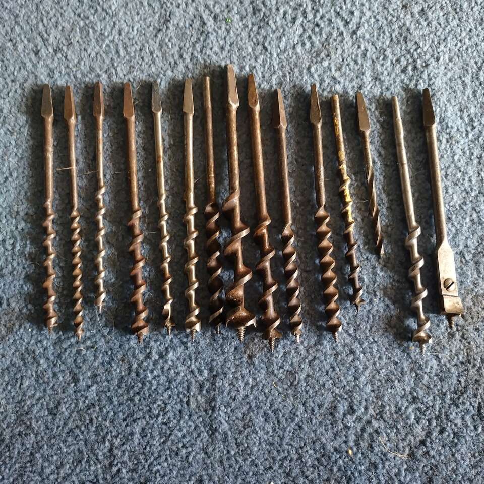 Vintage auger drill bits