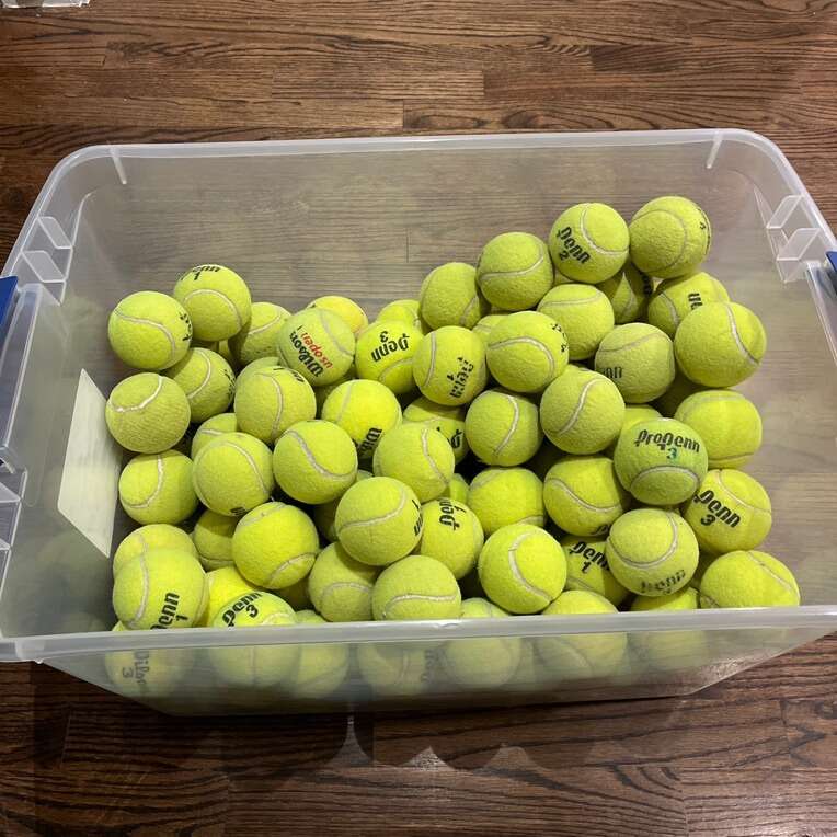 Practice Tennis Balls Outdoors and Sporting