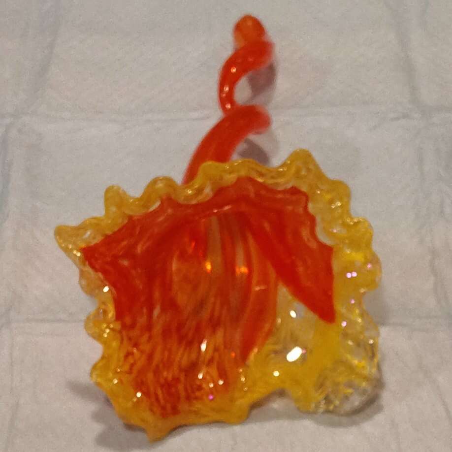 Stunning HandBlown FireSide Stretched Glass