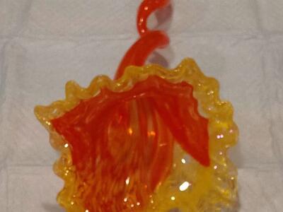 Stunning HandBlown FireSide Stretched Glass