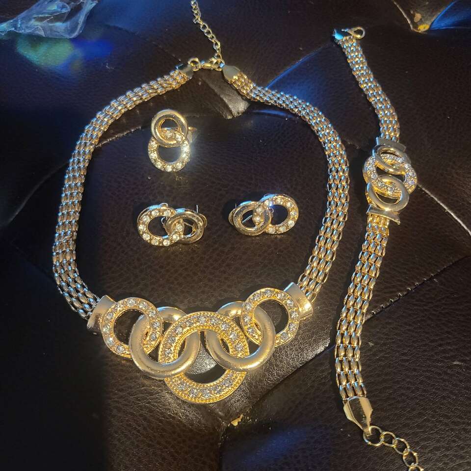 Hoop-braclet and earrings-item #24