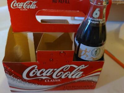 Atlanta 1996 Coke Bottle with Holder