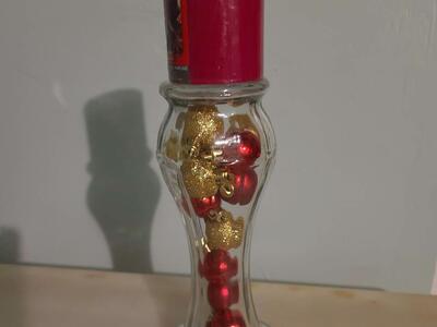 #6 Vase Holiday Candle Holder, 12 in tall