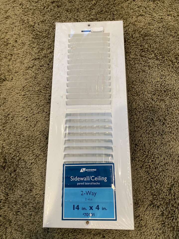 Accord Two Way 14 X 4 Side Wall Or Ceiling Registe