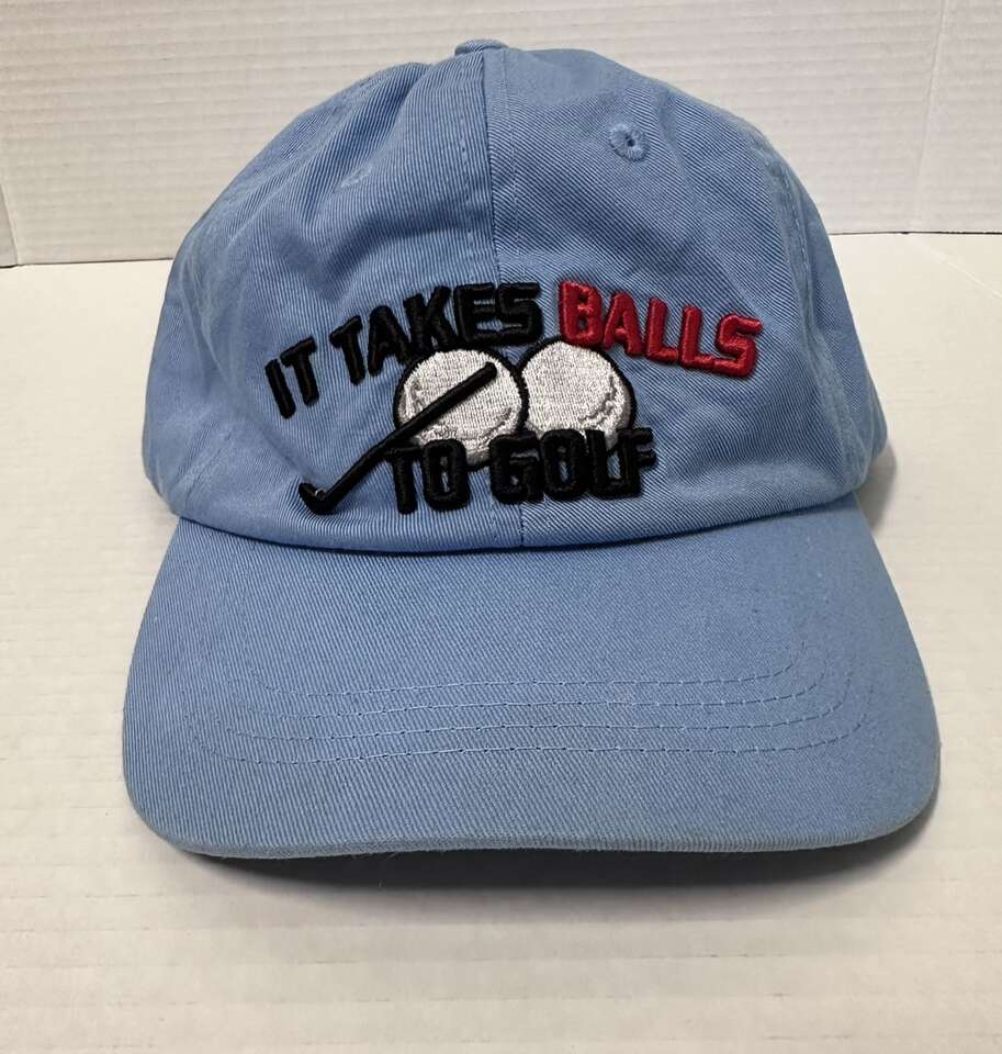 New It Takes Balls to Golf Adjustable Hat