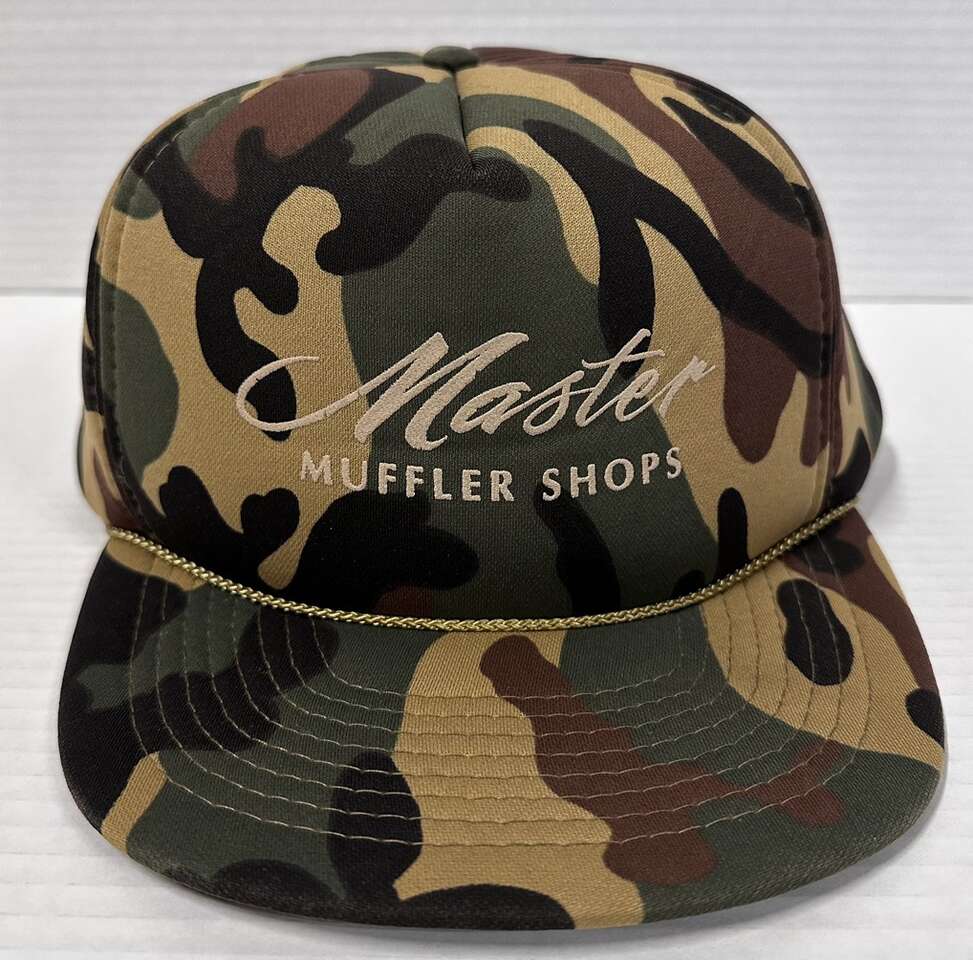 Vintage Camouflage Master Muffler Shops Snapback