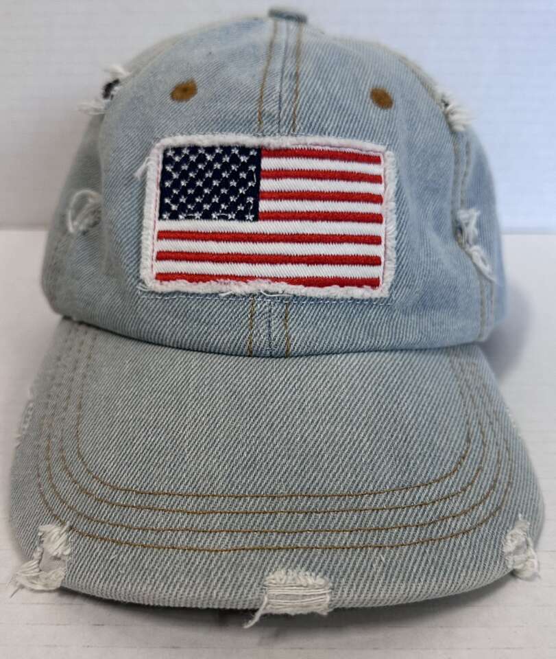 David & Taylor Distressed American Flag Hat
