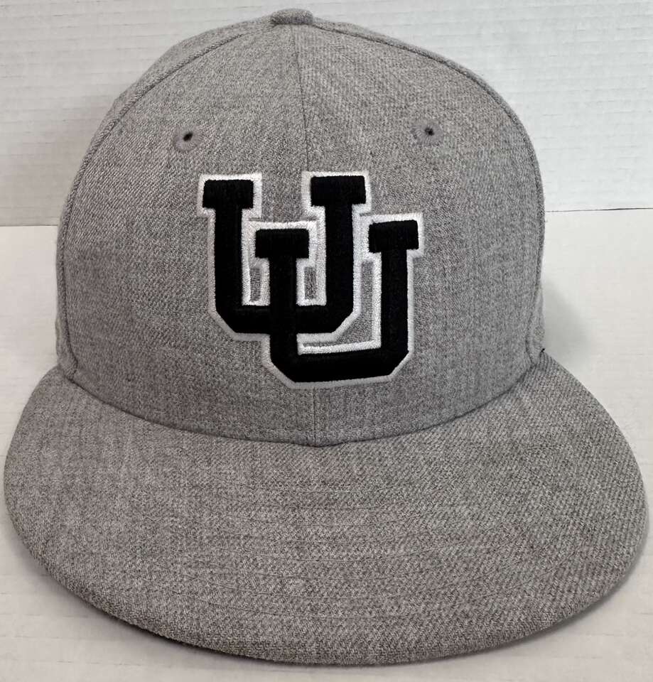 Utes Heather Gray Interlocking U - 7 1/4