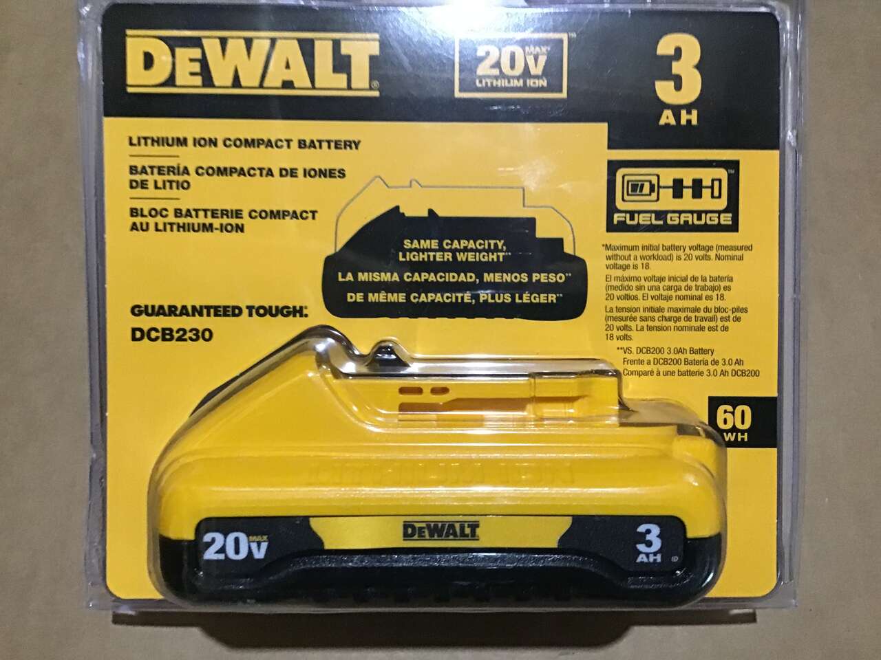 DeWalt 20-volt 3 Amp-Hour battery