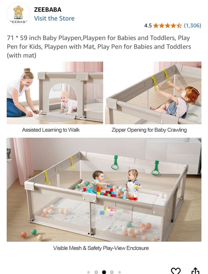Playpen With 2 Sided Mat