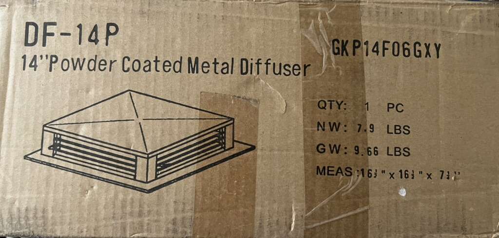 14” Metal Diffuser for Evaporative/Swamp Cooler