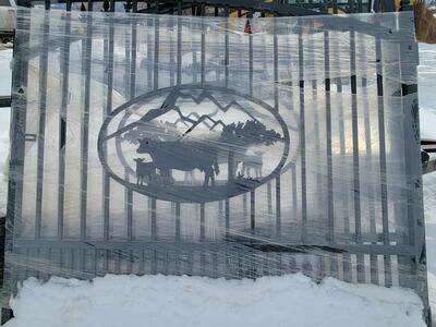 14 foot wrought-iron gate