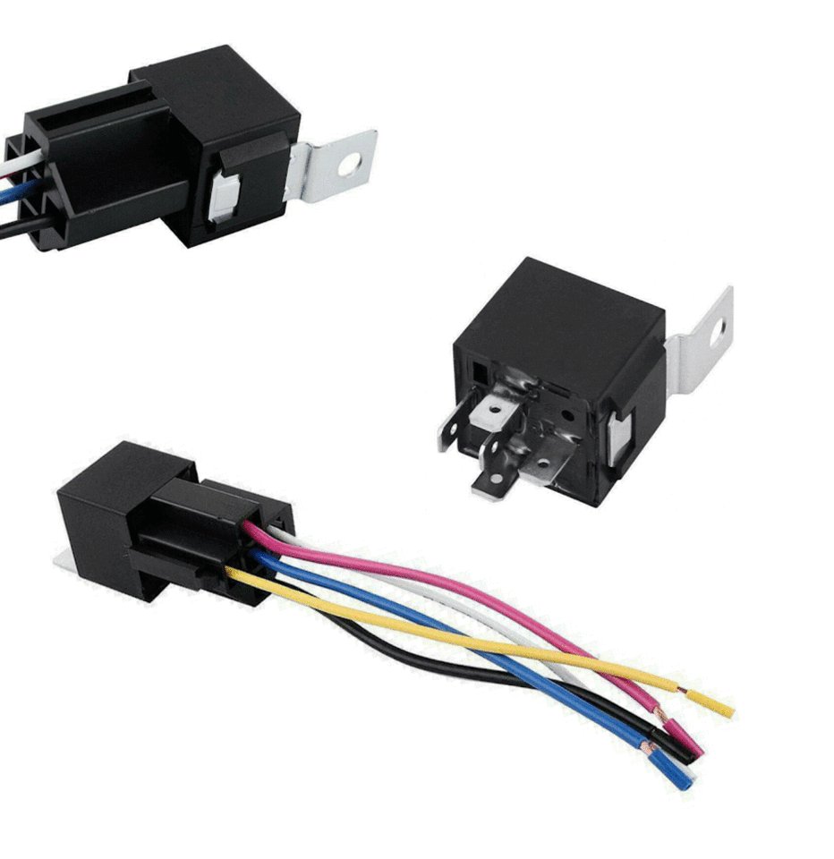 Automotive Relay 5 Pin with Harness Waterproof 40A 12VDC
