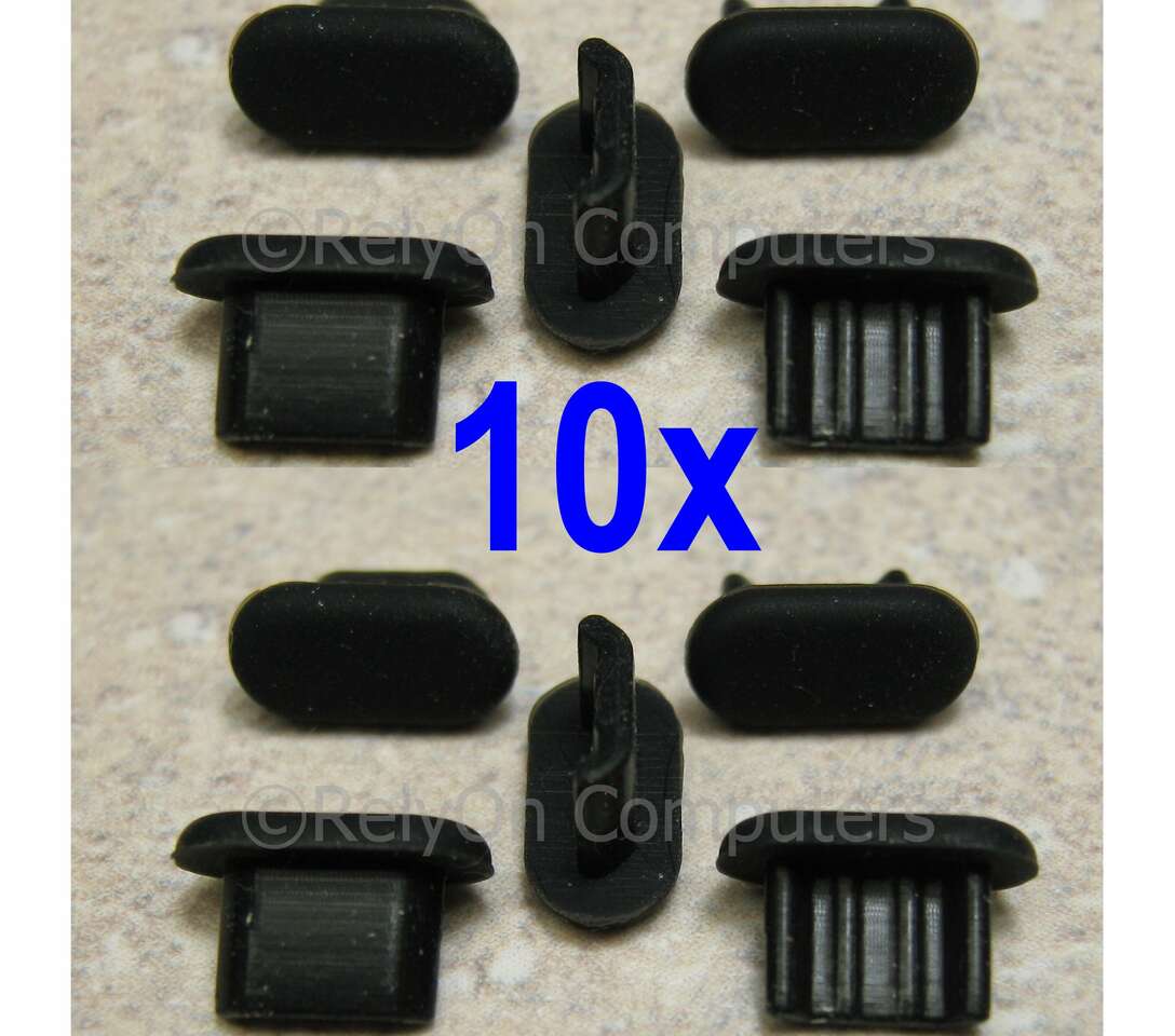 10 Charging Port Dust Cover Silicone Plug Protectors USB/Type-C/MicroUSB