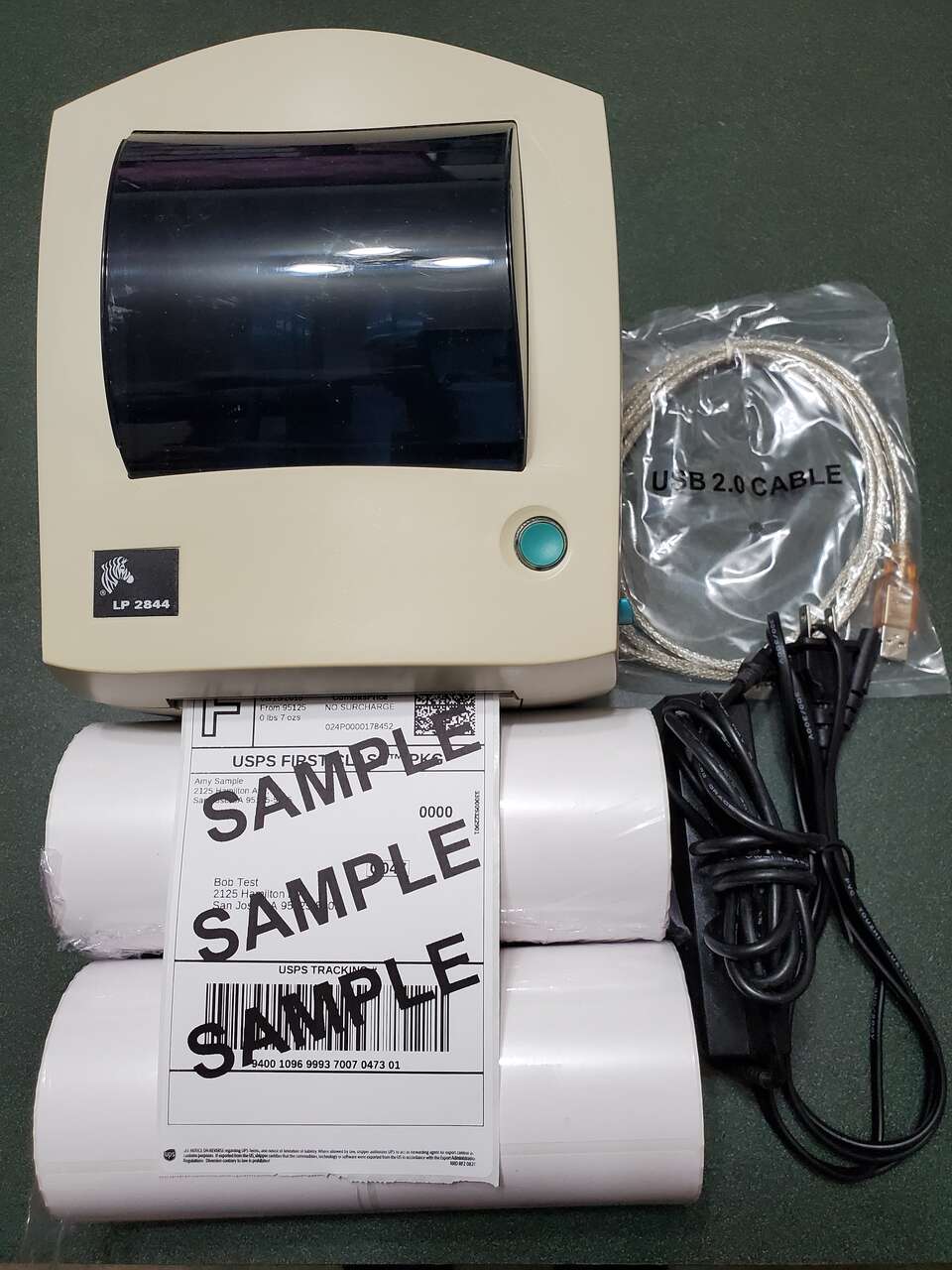 Price drop for weekend only. Zebra LP2844 Shipping label printer + 1000 labels