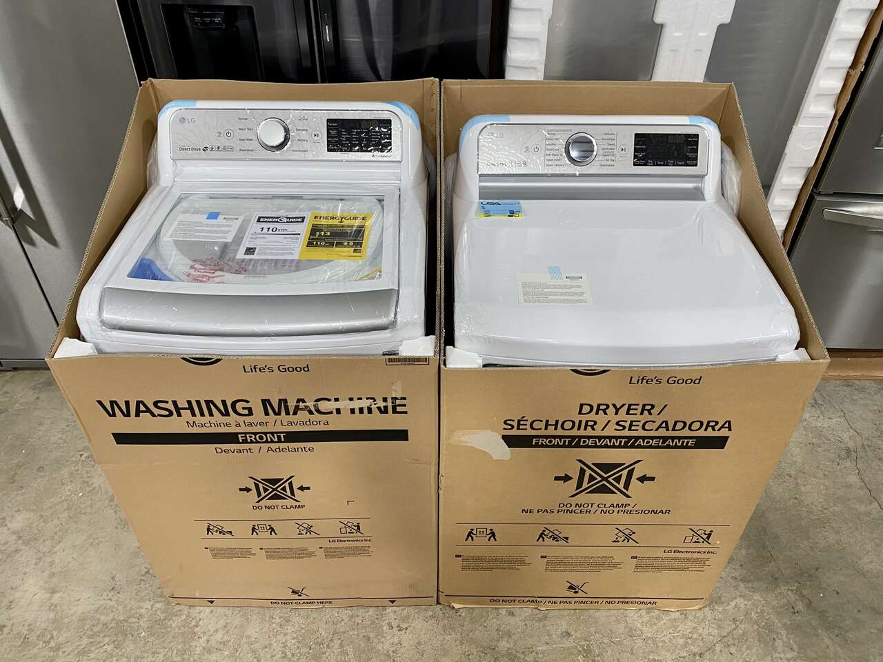 NEW LG STEAM WASHER AND DRYER SET Appliances