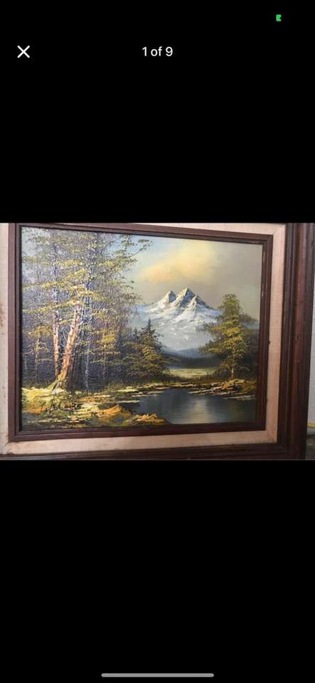 Antique Emglis oil painting On Canvas signed $4600