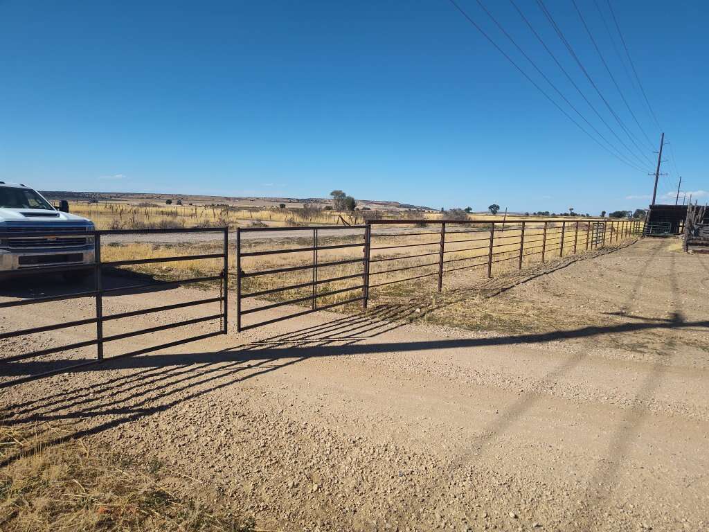 pipe fence and corner braces