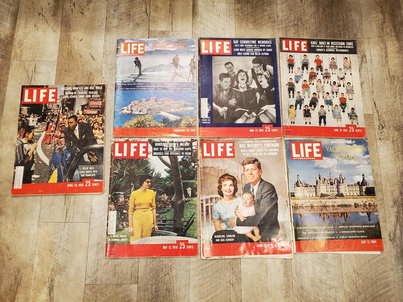 VINTAGE SET OF 7 LIFE MAGAZINES (1958, 1964 AND 1965)