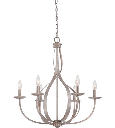 NEW QUOIZEL SERENITY 6 LIGHT CHANDELIER (RETAIL: $598.99)