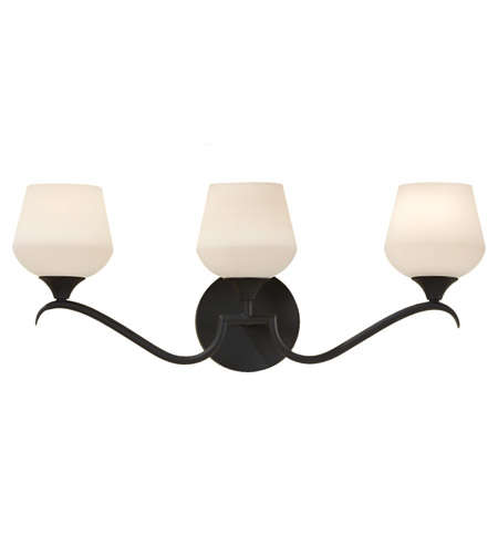 NEW MURRAY FEISS MERRITT 3 LIGHT BLACK VANITY LIGHT (RETAILS; $168)