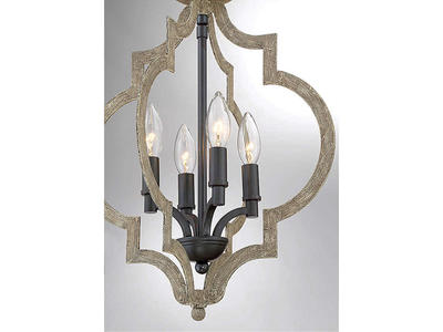 NEW WHITTIER 4 LIGHT CHANDELIER (RETAILS: $241.00)