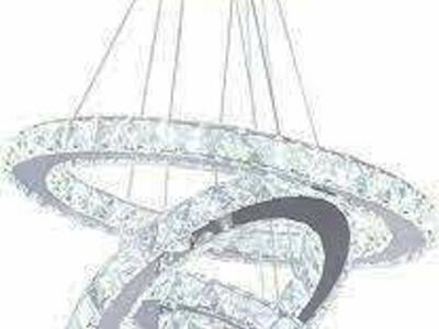 NEW CRYSTAL ADJUSTABLE 3 LIGHT CHROME LED CHANDELIER (3 AVAILABLE)
