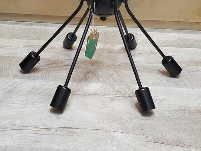 NEW BLACK 12 LIGHT CHANDELIER