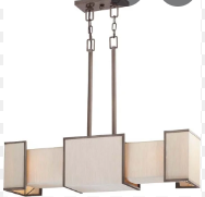 NEW NUVO LABRINTH RECTANGULAR 4 LIGHT CHANDELIER (RETAILS: $259.99)