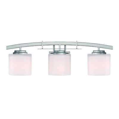 NEW BRUSHED NICKEL 3 LIGHT VANITY LIGHT